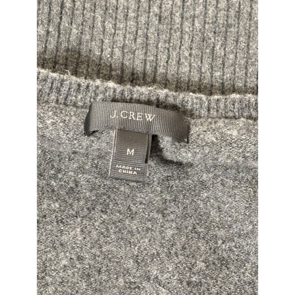 J Crew V-neck Front Pockets Tunic Sweater Supersoft Yarn‎ Gray Sz M - Picture 3 of 4
